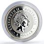 Australia 1 dollar Lunar Calendar I Year of the Goat gilded silver coin 2003