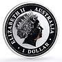 Australia 1 dollar Lunar Calendar I Year of the Goat gilded silver coin 2003