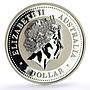 Australia 1 dollar Australian Kookaburra Bird Fauna silver coin 2005