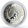 Australia 1 dollar Australian Kookaburra Bird Fauna silver coin 2005