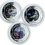 Niue set of 3 coins 2 dollars Russian seasons in Paris ballet silver coins 2009