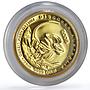 Australia 5 dollars Discovers Neck Lizard Animals Fauna proof gold coin 2008