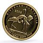 Australia 5 dollars Discovers Brolga Bird Animals Fauna proof gold coin 2008