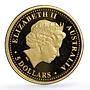 Australia 5 dollars Discovers Brown Snake Animals Fauna proof gold coin 2008