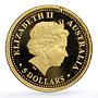 Australia 5 dollars Discovers Dingo Dog Animals Fauna proof gold coin 2008