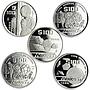 Mexico set of 15 coins Football World Cup 1986 silver coins 1985 - 1986