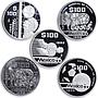Mexico set of 15 coins Football World Cup 1986 silver coins 1985 - 1986