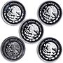 Mexico set of 15 coins Football World Cup 1986 silver coins 1985 - 1986