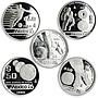 Mexico set of 15 coins Football World Cup 1986 silver coins 1985 - 1986