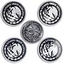 Mexico set of 15 coins Football World Cup 1986 silver coins 1985 - 1986