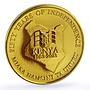 Kenya 50 shillings 50th Anniversary of Independence gilded NiBrass coin 2013
