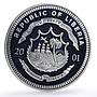 Liberia 20 dollars Trains Railway Locomotive Union Pacific 119 silver coin 2001