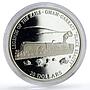 Liberia 20 dollars Railway Trains Locomotive Garrat Black Beauty Ag coin 2001