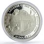 Liberia 20 dollars Trains Railway Locomotive Borsig 05002 silver coin 2001