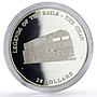 Liberia 20 dollars Trains Railway Locomotive The Ghan silver coin 2003