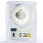 Monaco 100 francs 25th Anniversary of Reign Rainier III PR67 PCGS Ag coin 1974
