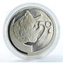 South Africa set 4 coins Wildlife Series The Rhino proof silver coin 2003