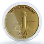 Oecussi-Ambeno 50 ringgit Kuala Waals gold plated coin 2006