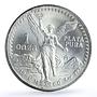 Mexico 1 onza Libertad Angel of Independence silver coin 1991