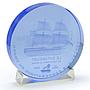 Congo 25 francs Le Shtandart Tsar Pierre Grand Ship Clipper acrylic coin 2006