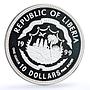 Liberia 10 dollars Transrapid-08 Train Railways Railroad proof silver coin 1999