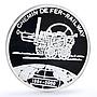 Benin 1000 francs Trains Railways Chemin de Fer Locomotive silver coin 2000