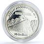 Cook Islands 10 dollars Trains Railways GS-4 Steam Locomotive silver coin 2009