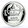 Mongolia 500 togrog Lake Placid Olympic Games Hockey Sports silver coin 2006