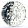 Togo 1000 francs Trains Railways Fliegende Hamburger Locomotive silver coin 2007