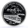 Vanuatu 50 vatu Trains Railways The Ghan Locomotive proof silver coin 2010