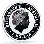 Australia 1 dollar Kookaburra Bird Zodiac Signs Taurus silver coin 2005