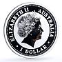 Australia 1 dollar Kookaburra Bird Zodiac Signs Virgo silver coin 2005