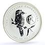 Australia 1 dollar Kookaburra Bird Zodiac Signs Aquarius silver coin 2005