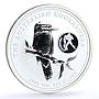 Australia 1 dollar Kookaburra Bird Zodiac Signs Aquarius silver coin 2005