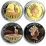 Fiji set of 10 coins World Soccer Football African Wildlife CuNiMSNi coins 2010