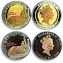 Fiji set of 10 coins World Soccer Football African Wildlife CuNiMSNi coins 2010