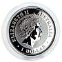 Australia, 1 Dollar, Lunar YEAR OF THE SNAKE Gilded, Silver 1oz, 2001