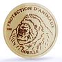 Congo 5 francs Wildlife Protection Gorilla Fauna MS70 PCGS wood coin 2005