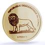 Congo 5 francs Wildlife Protection Gorilla Fauna MS70 PCGS wood coin 2005