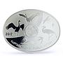 Kyrgyzstan 10 som Red Book Demoiselle Crane PR70 PCGS silver coin 2017