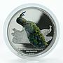 Palau set of 2 coins Bird of Paradise and Peacock silver proof 2009