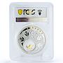 Tajikistan 100 somoni Capra Falconeri Selective Gilt PR70 PCGS silver coin 2021