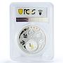 Tajikistan 100 somoni Falco Cherrug Coatsi  PR70 PCGS silver coin 2021