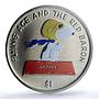 Niue 1 dollar Flying Ace Red Baron Snoopy Cartoons MS65 PCGS CuNi coin 2001