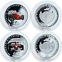 Palau, 60th Anniversary Set, Ferrari, Formula, F1, Racing, Silver coins 2007