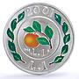 Italy 1 lira 1946 Edition Apple Branch Coat of Arms KM-219 colored Ag coin 2001