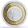 Mexico 100 pesos 470 Years Mexican Mint Screw Press KM-731 bimetal coin 2005