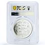Nepal 1500 rupees Buddhism Buddha Statue Sculpture PR69 PCGS silver coin 1998