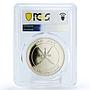 Oman 2,5 rials World Wildlife Fund Fauna Verreaux's Eagle Bird PR68 PCGS Ag 1987