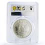 Philippines 25 piso FAO Food Day Woman Holding Grain MS68 PCGS silver coin 1976